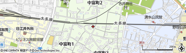 岐阜県美濃加茂市中富町周辺の地図