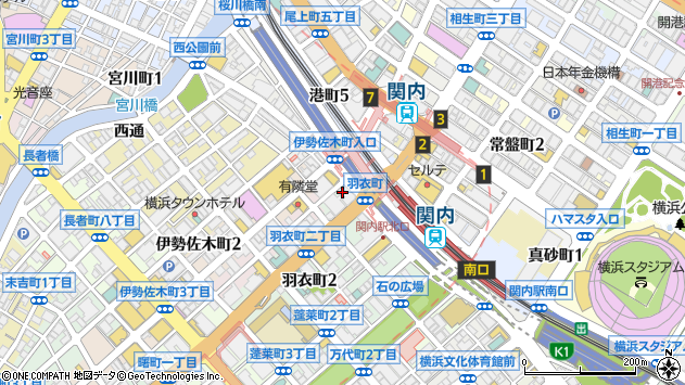 〒231-0046 神奈川県横浜市中区末広町の地図