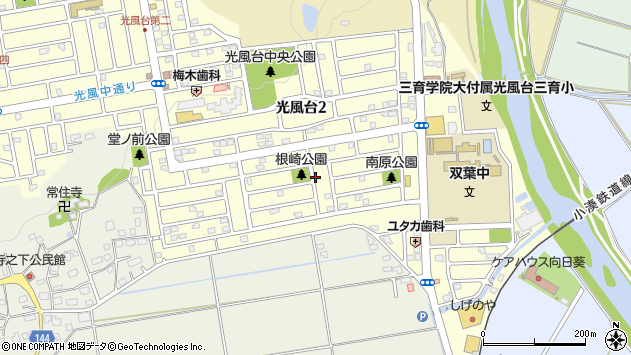 〒290-0255 千葉県市原市光風台の地図