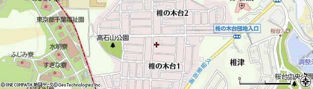 千葉県市原市椎の木台周辺の地図