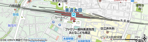 美濃太田駅南口周辺の地図