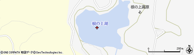 根ノ上湖周辺の地図