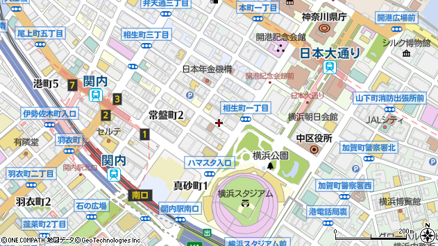 〒231-0013 神奈川県横浜市中区住吉町の地図