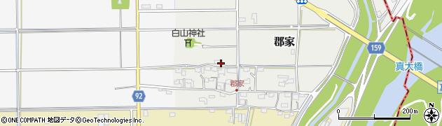 岐阜県大野町（揖斐郡）郡家周辺の地図