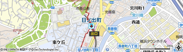 日ノ出町駅周辺の地図