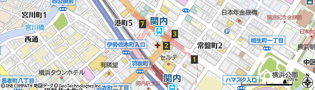 ビッグエコー BIG ECHO 横浜関内店周辺の地図