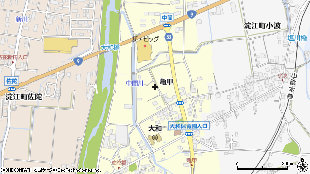 〒689-3424 鳥取県米子市淀江町中間の地図