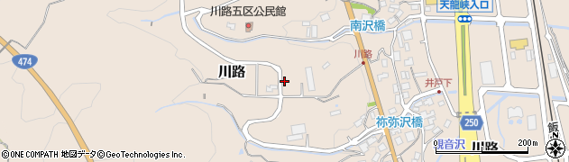 長野県飯田市川路周辺の地図