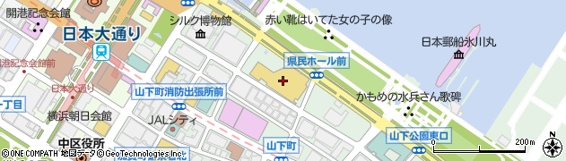 神奈川県民ホール周辺の地図
