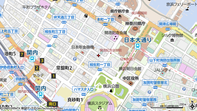 〒231-0011 神奈川県横浜市中区太田町の地図