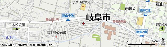岐阜県岐阜市白鷺町周辺の地図