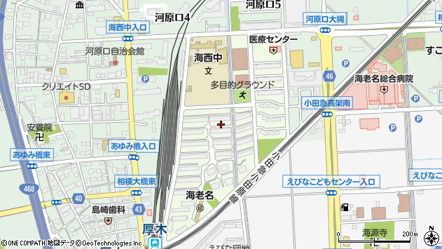 〒243-0421 神奈川県海老名市さつき町の地図