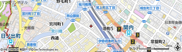 神奈川県横浜市中区吉田町周辺の地図