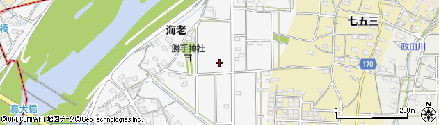 岐阜県本巣市海老周辺の地図