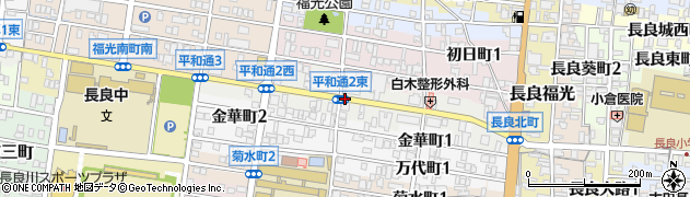 岐阜県岐阜市平和通2丁目周辺の地図