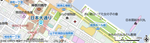 神奈川県出先機関　国際文化観光局・パスポートセンター・電話案内センター周辺の地図