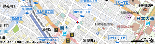 神奈川県横浜市中区住吉町周辺の地図