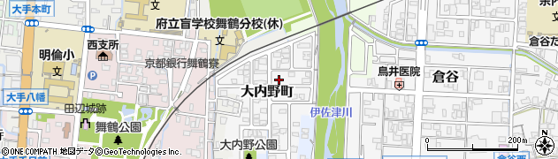 京都府舞鶴市大内野町周辺の地図