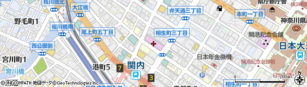 横浜関内ホール周辺の地図