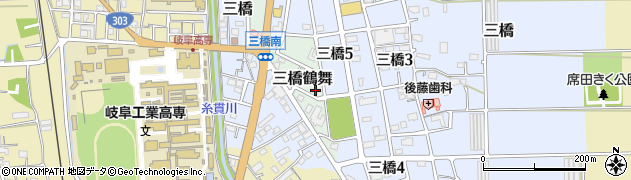 岐阜県本巣市三橋鶴舞86周辺の地図