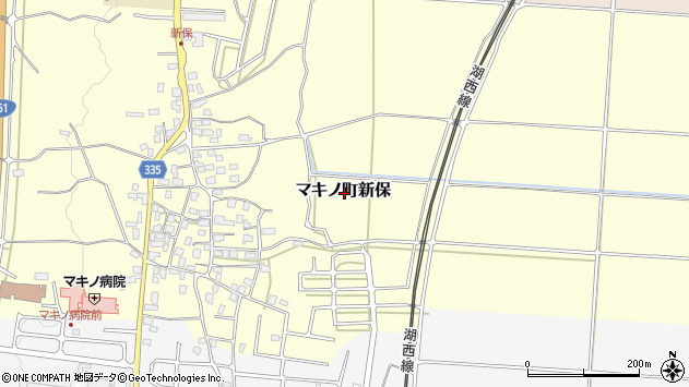 〒520-1822 滋賀県高島市マキノ町新保の地図