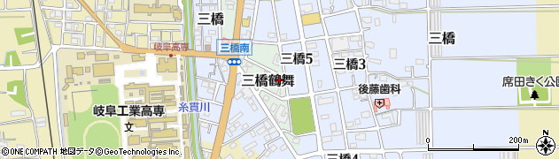 岐阜県本巣市三橋鶴舞80周辺の地図