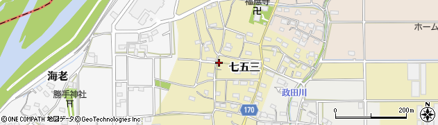 岐阜県本巣市七五三1073周辺の地図