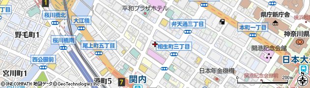神奈川県横浜市中区相生町4丁目75周辺の地図