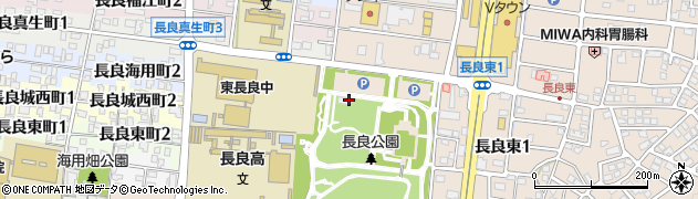 岐阜市役所　長良公園管理事務所周辺の地図