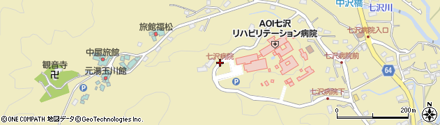 七沢病院周辺の地図
