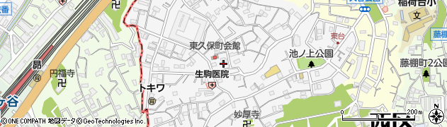 神奈川県横浜市西区東久保町周辺の地図