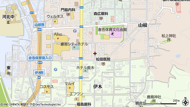 〒682-0023 鳥取県倉吉市山根の地図