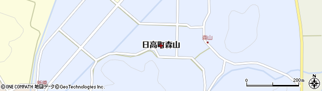 兵庫県豊岡市日高町森山周辺の地図