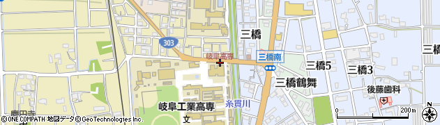 岐阜高専周辺の地図