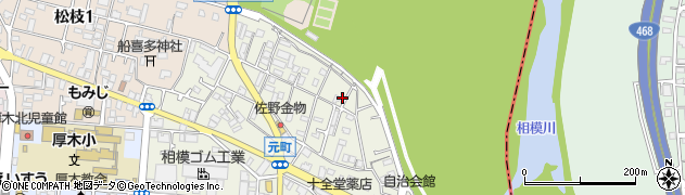 神奈川県厚木市元町周辺の地図