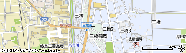 岐阜県本巣市三橋鶴舞70周辺の地図