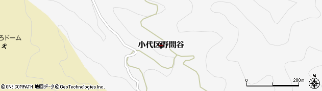 兵庫県香美町（美方郡）小代区野間谷周辺の地図