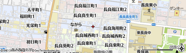 岐阜県岐阜市長良海用町周辺の地図