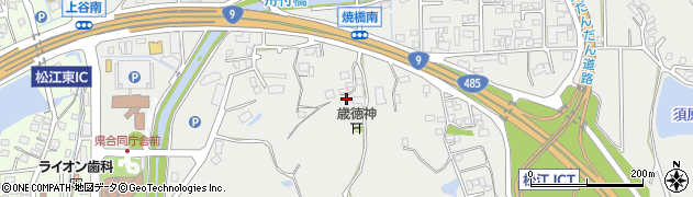 島根県松江市東津田町2081周辺の地図