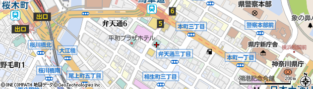 ホテルルートイン横浜馬車道周辺の地図