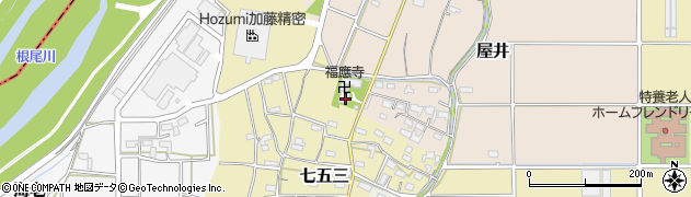 岐阜県本巣市七五三1038周辺の地図