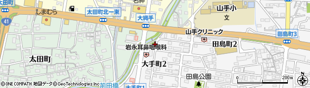 大縄手橋周辺の地図