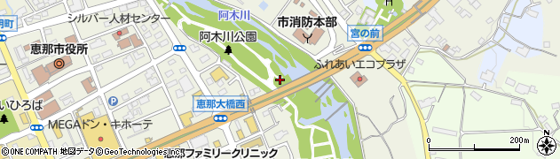 恵那大橋周辺の地図