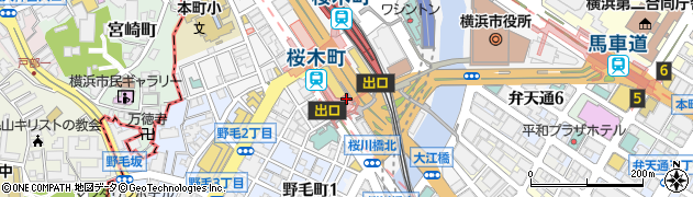 ぴおシティ　横浜飯店周辺の地図