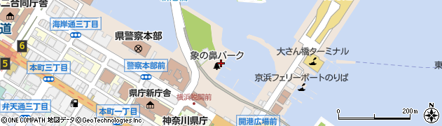神奈川県横浜市中区海岸通周辺の地図