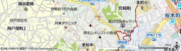 神奈川県横浜市西区老松町周辺の地図