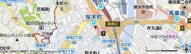 桜木町駅周辺の地図