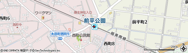 前平公園駅周辺の地図