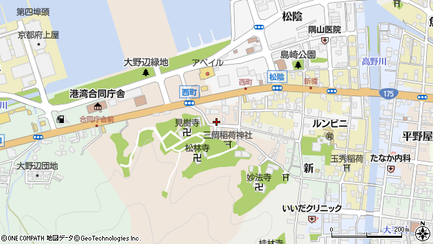 〒624-0937 京都府舞鶴市西の地図