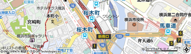 サテライト横浜周辺の地図